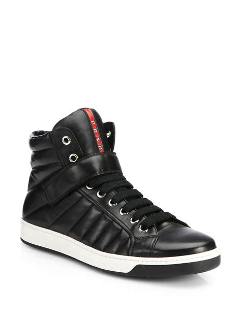 collezione prada sneakers|prada designer high top sneakers.